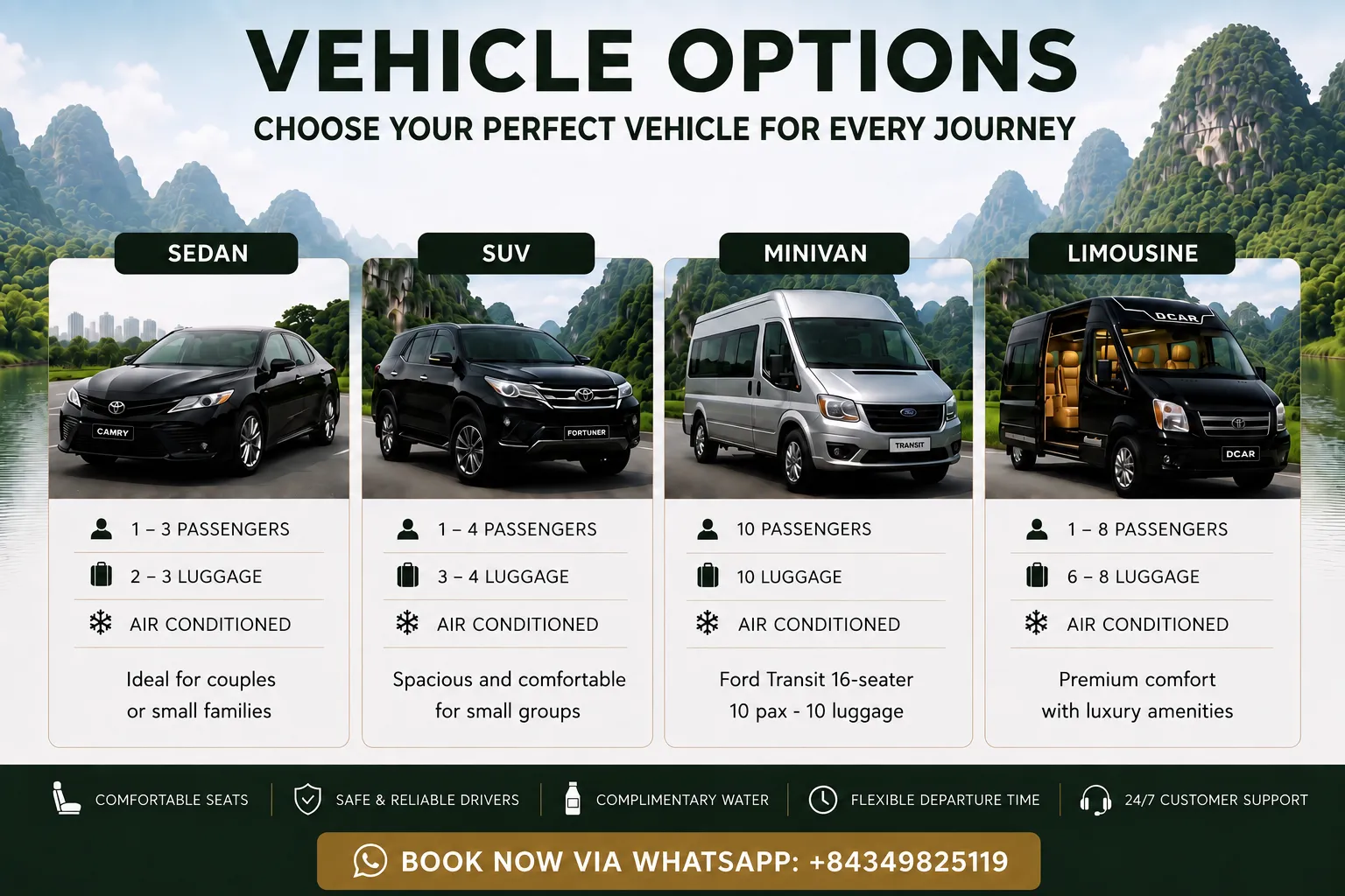 Transportation Options - Bee Bee Travel